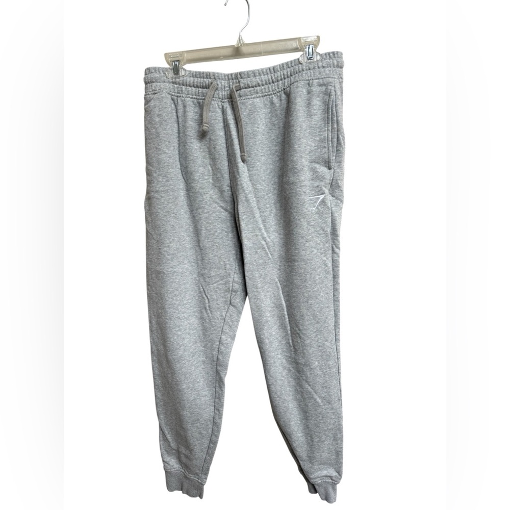 Gymshark Gray Sweatpants with Elastic Waistband and Tapered Ankles